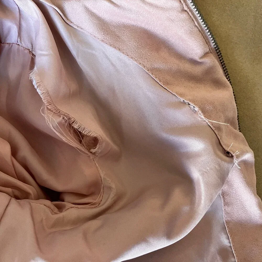 YMI Pink Fuzzy Cropped Aviator Jacket - M - Picture 3 of 5